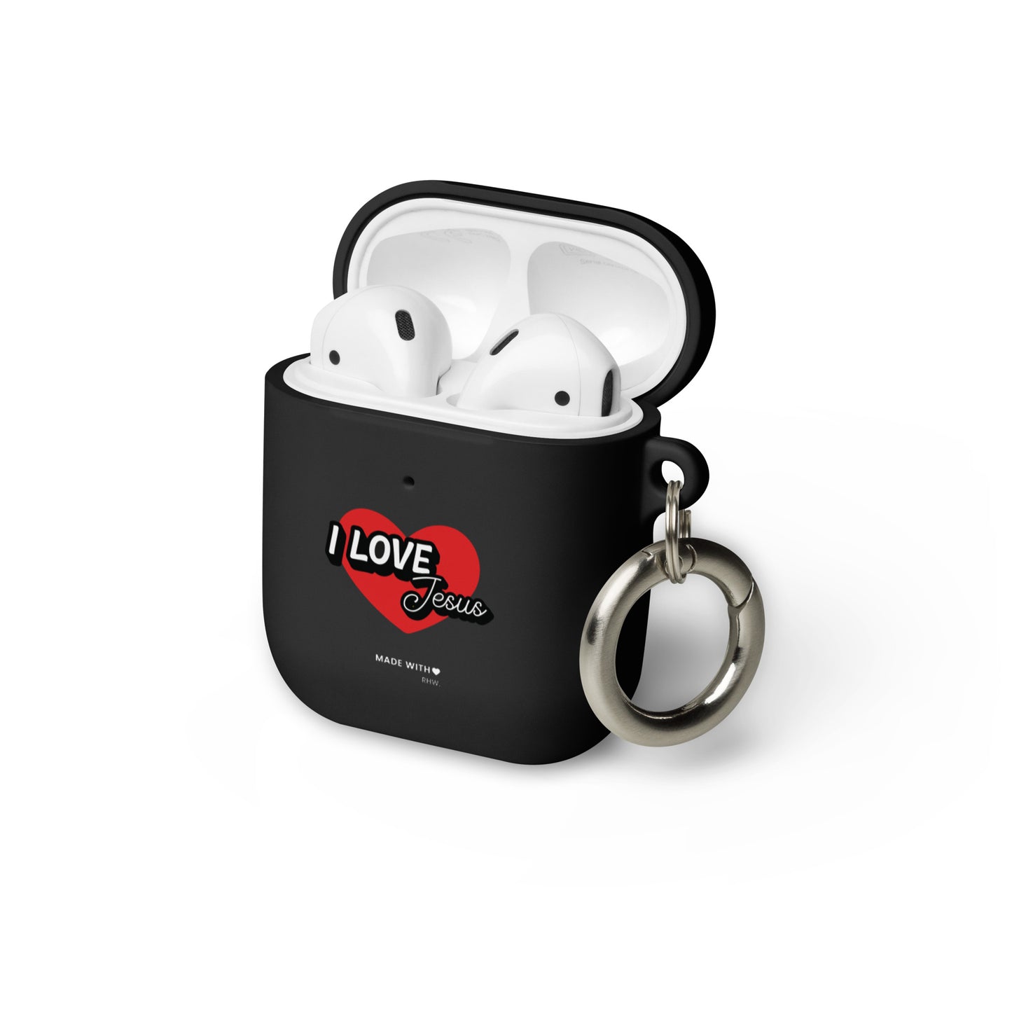 Rain Hope World | AirPods Case Black | I Love Jesus