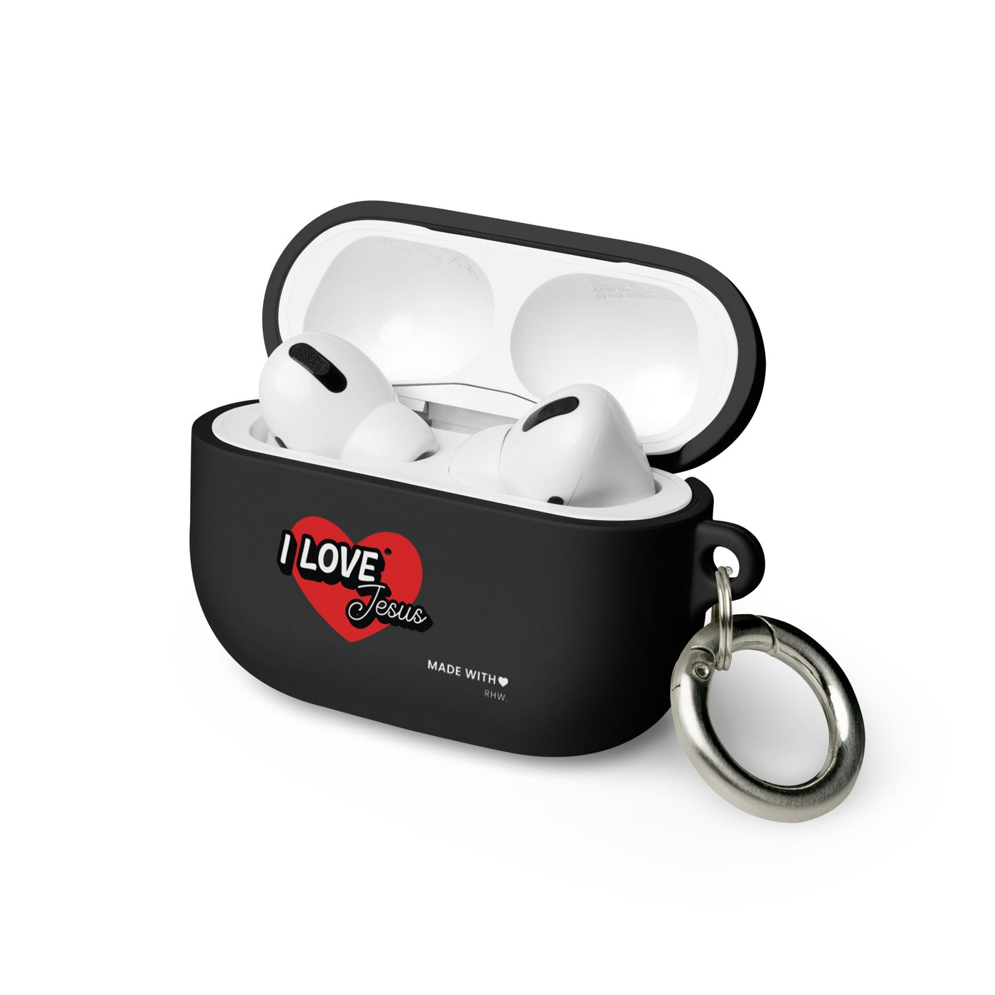 Rain Hope World | AirPods Case Black | I Love Jesus