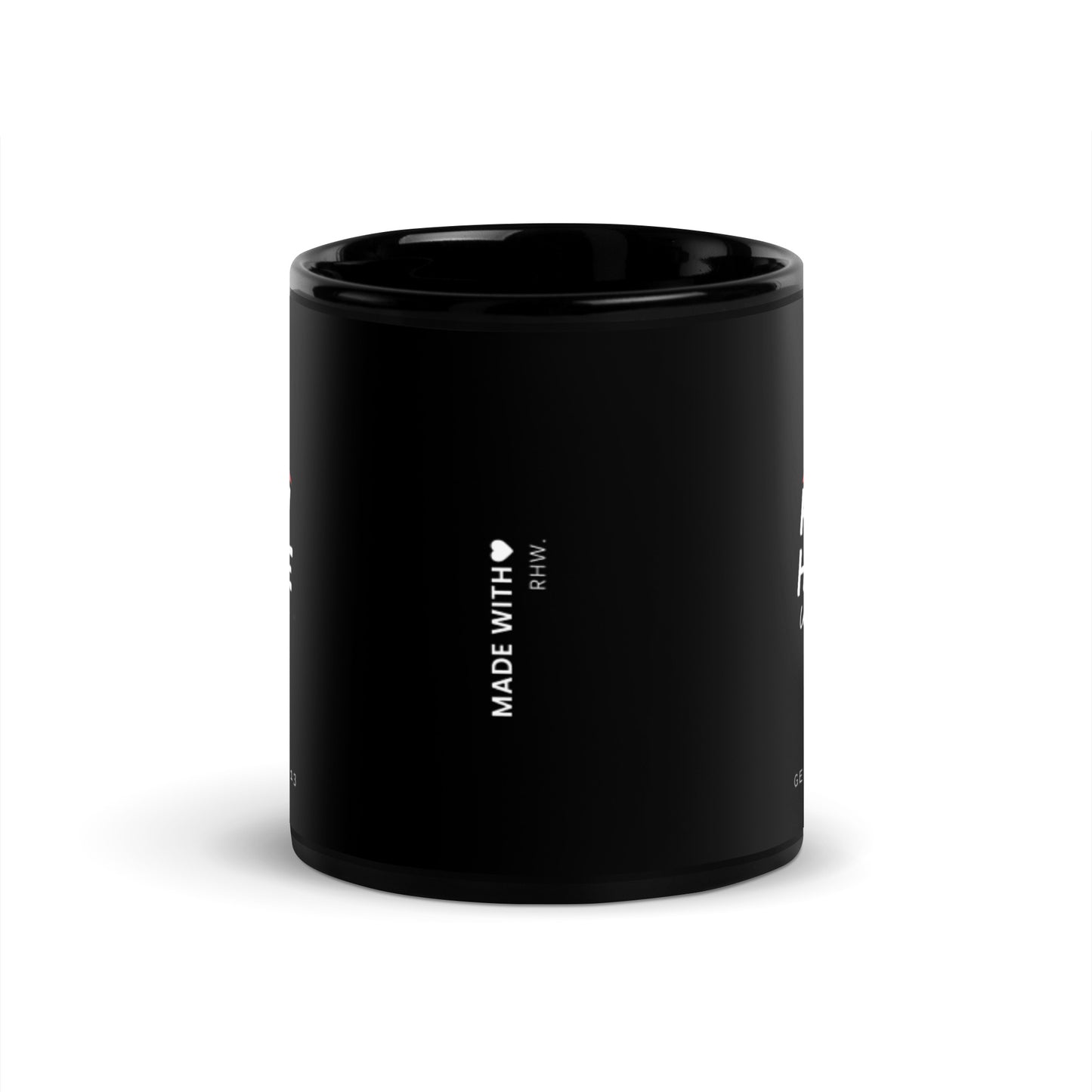Taza Lluvia Esperanza Mundo Negro Brillante