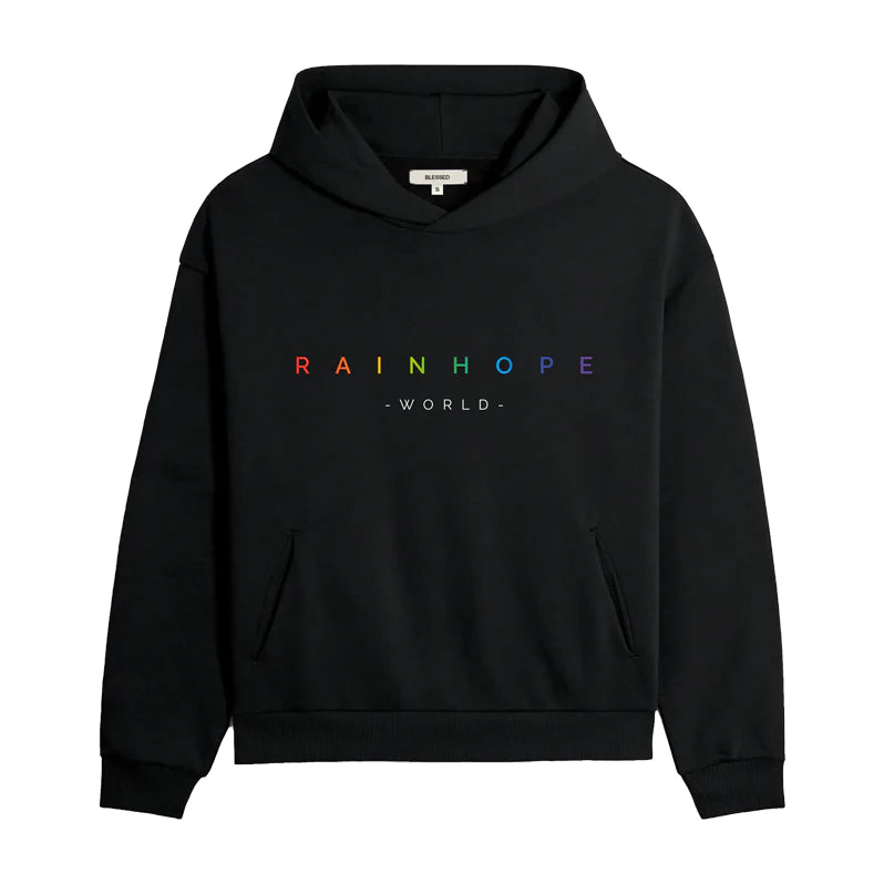 Rain Hope World | Hoodie Black | RHW
