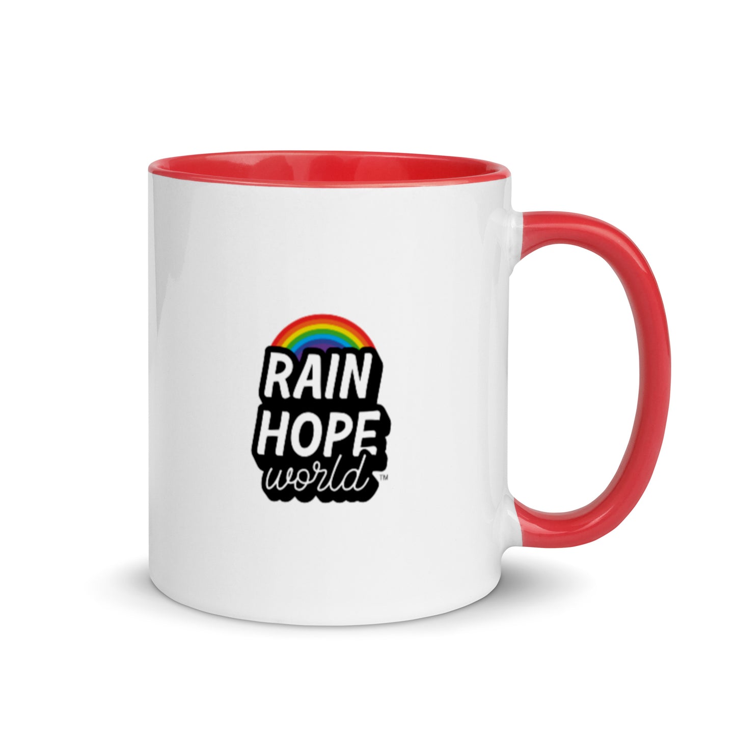 Rain Hope World Mug with Color Inside