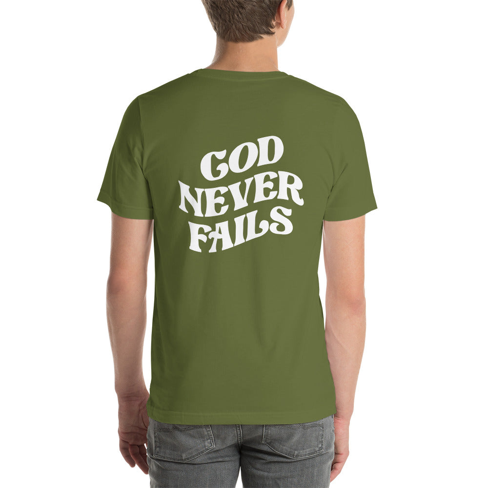 Noah's VRK God Never Fails Unisex t-shirt