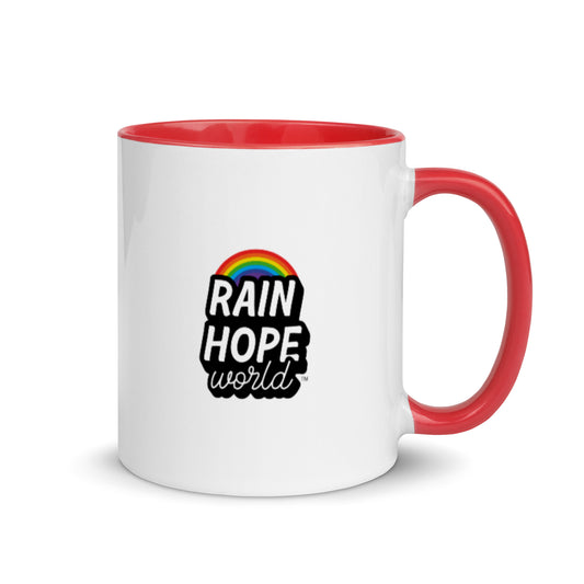 Rain Hope World Mug with Color Inside